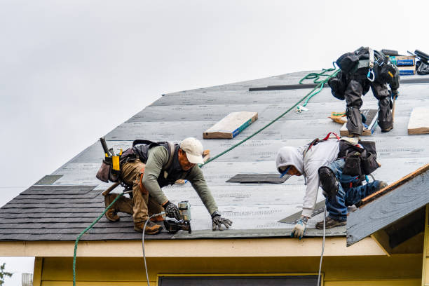 Professional Gutter Installation technician working in Bay Springs, MS